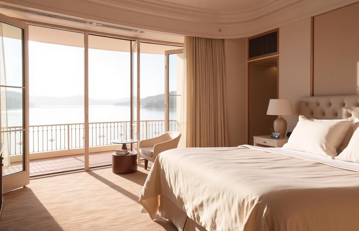 Suite con vista lago del resort AUREA